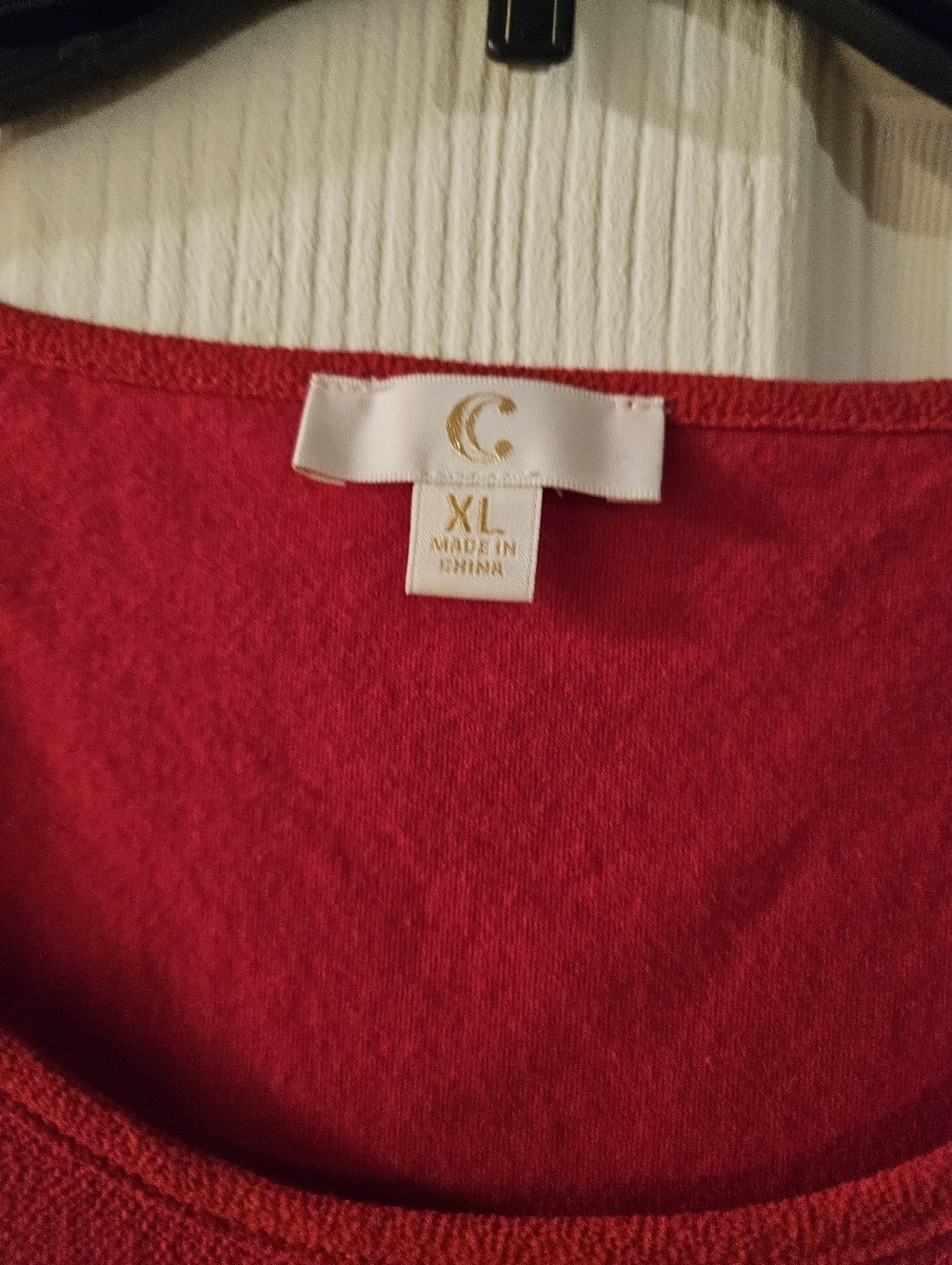 Cold-Shoulder Ruffle Women's Top - Red - Picture 2 of 3